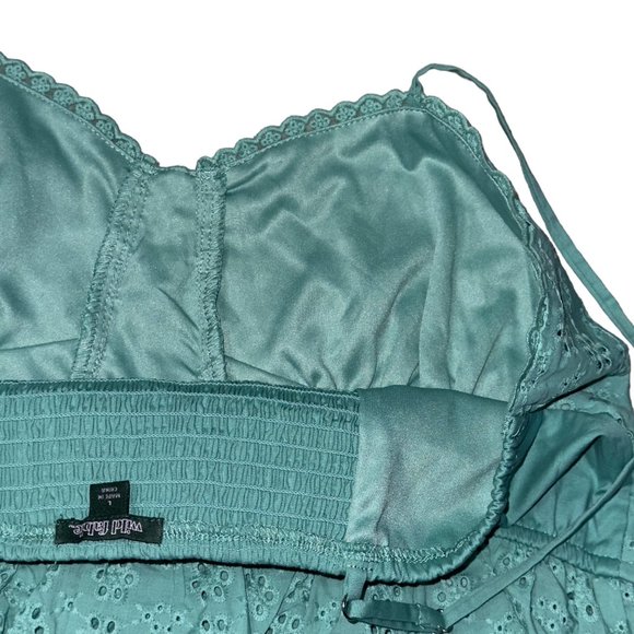 wild fable Women's Tank top Peplum Strappy Lace-Up spaghetti straps Size Large - Picture 8 of 10